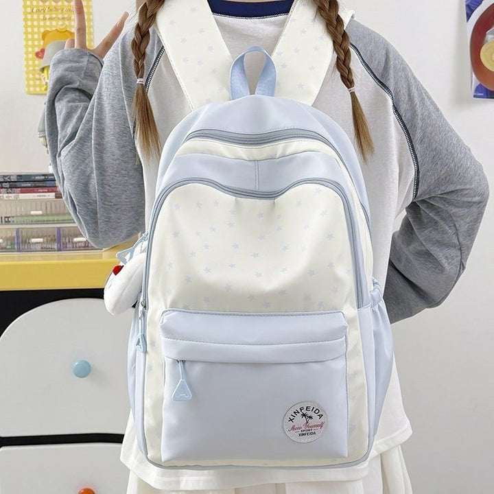Casual Star-Patterned Backpack