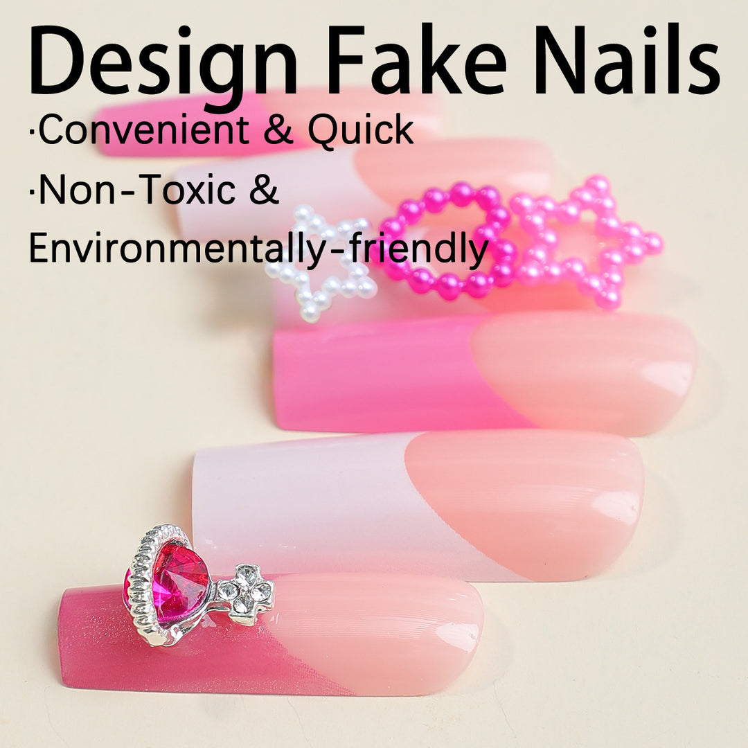 Artificial nail set with decorative accents Kalsten