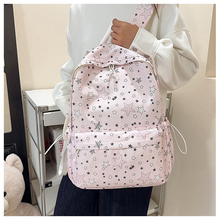 Backpack with Sparkling Star Motif and Charming Pendant Kalsten