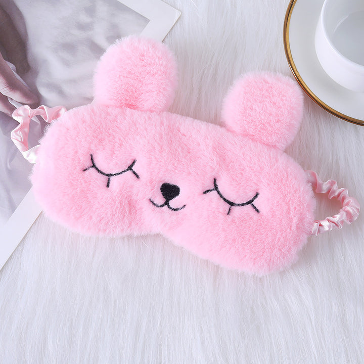 Ladies nan cozy unicorn sleep mask with embroidered eyelashes, soft plush and elastic ruffled ribbon Kalsten