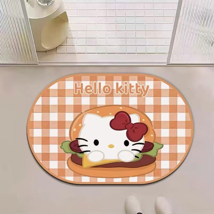 Playful Dog-Themed Bathroom Mat