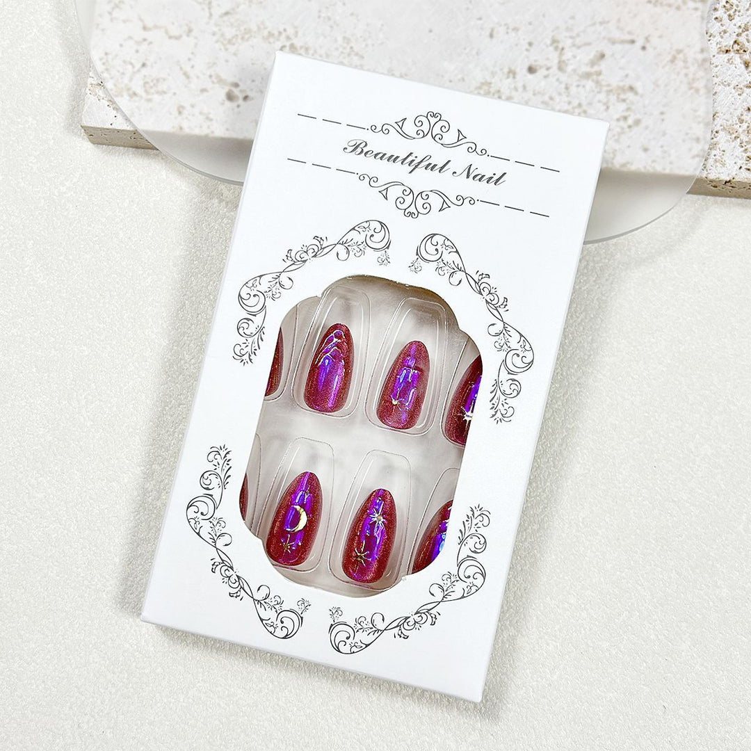 Decorative Press-On Nail Set with Unique Designs Kalsten