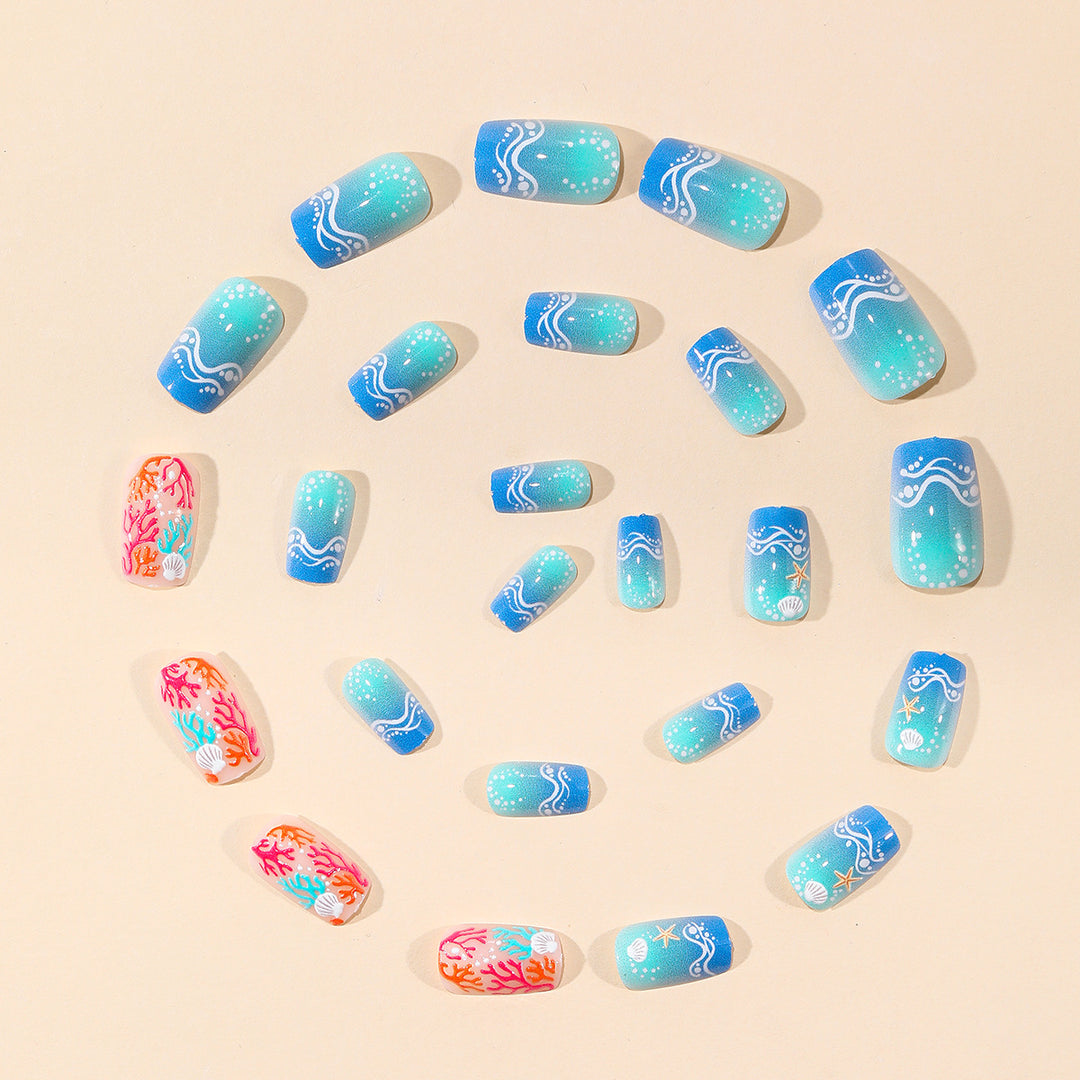 Oceanic Coral Nail Art Design Kalsten