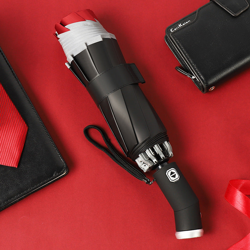 Women's automatic folding umbrella with LED lighting and wind resistance Kalsten