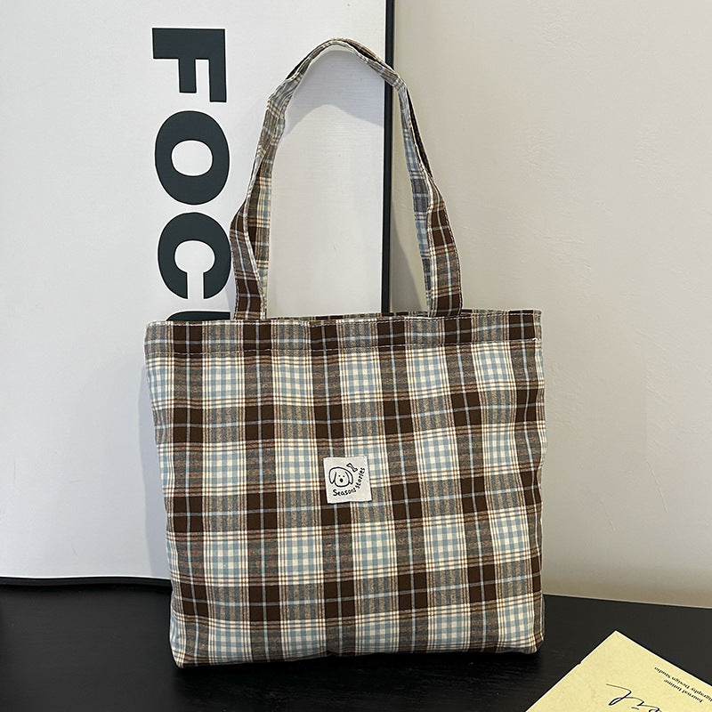 WoStylish Plaid Tote Bag Kalsten