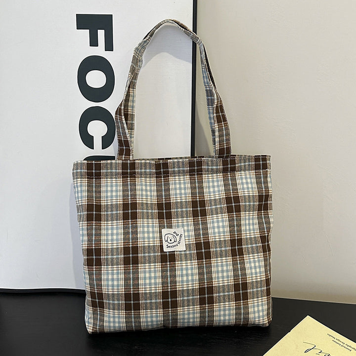 WoStylish Plaid Tote Bag Kalsten