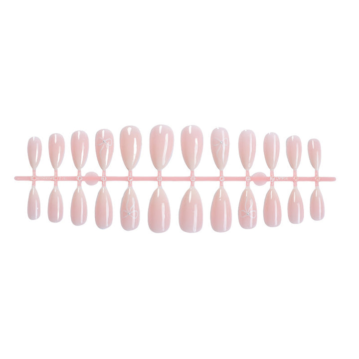 Elegant Press-On Nail Set with Delicate Floral Accents Kalsten