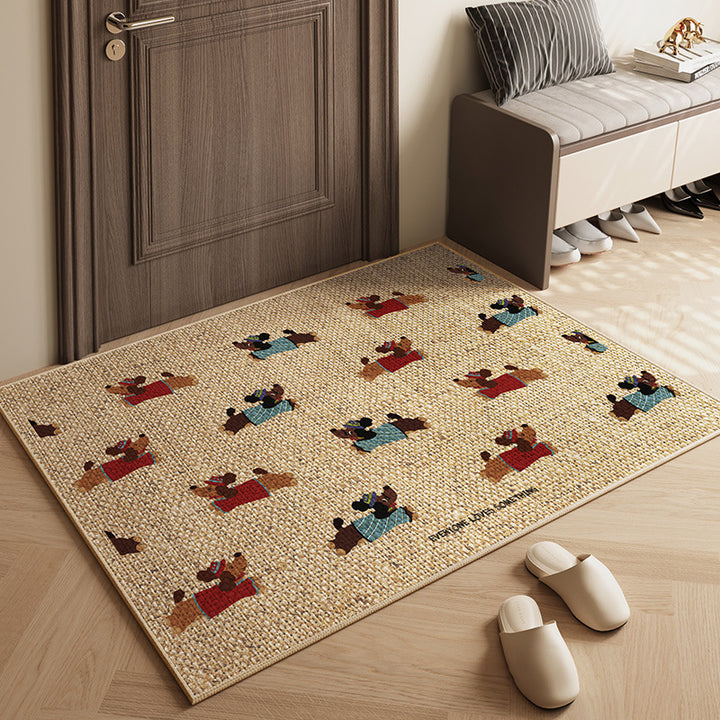 Decorative Dachshund Print Area Mat Kalsten