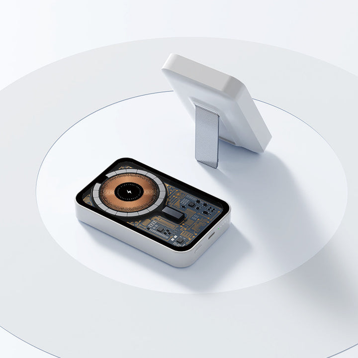 Portable power bank with innovative wireless charging function and integrated stand Kalsten