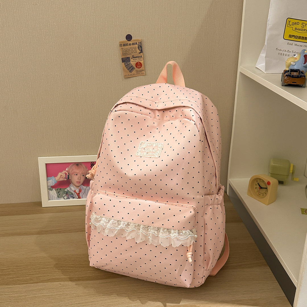 Cute Polka Dot Casual Backpack Kalsten
