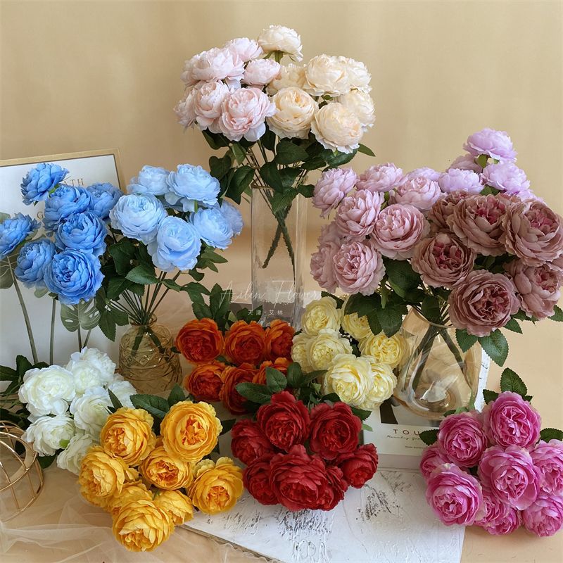 legant Faux Rose Bouquet for Home Decoration