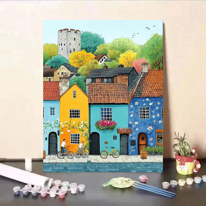 Scenic Village Paint by Numbers Art Kit Kalsten