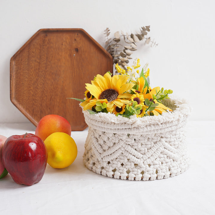 Decorative Macrame Storage Basket Kalsten