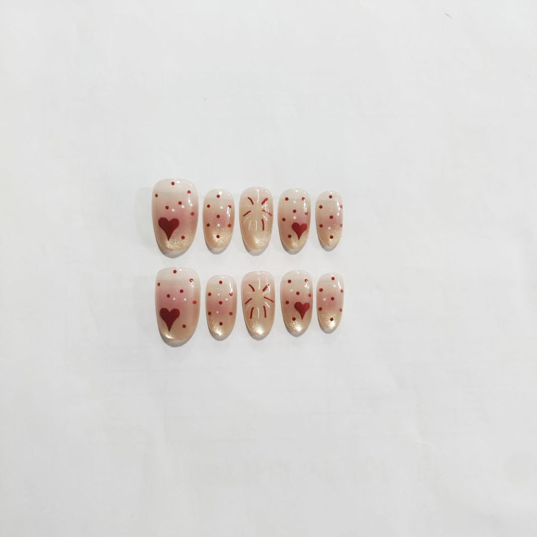 Glittery Heart and Star Nail Art Set Kalsten