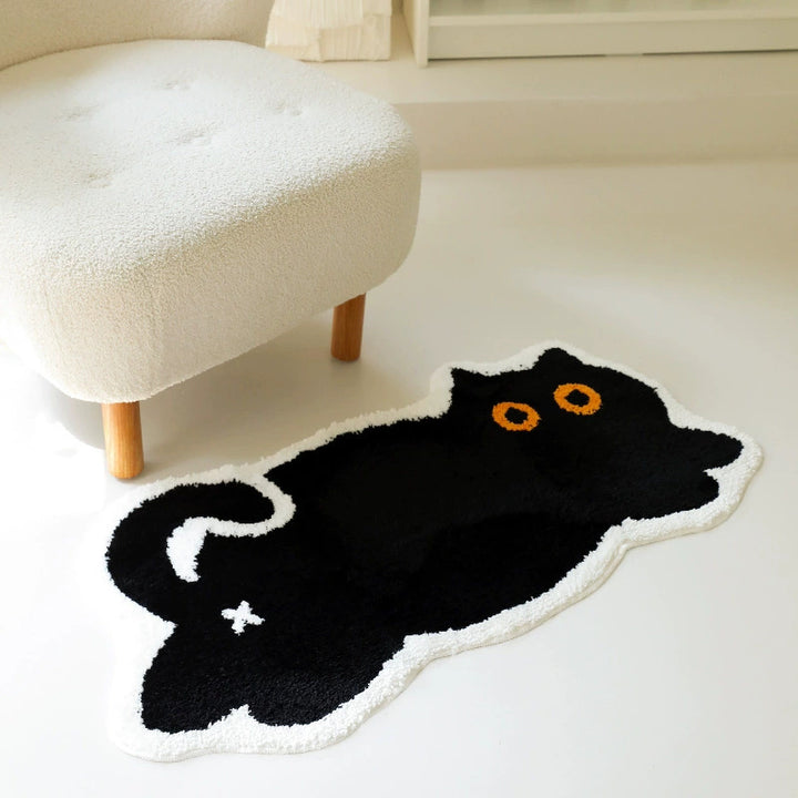 Cute Cat-Shaped Plush Rug Kalsten