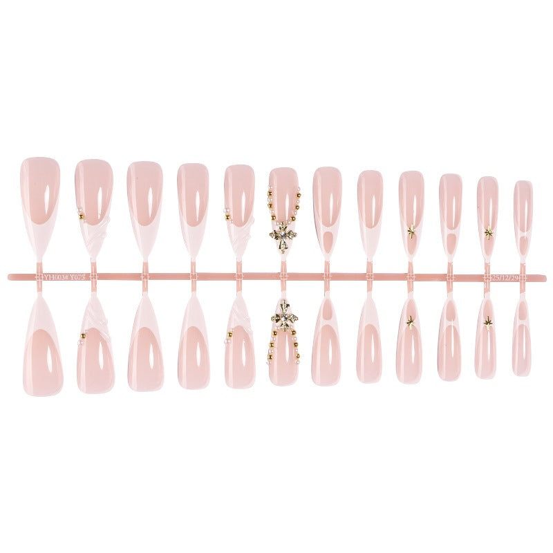 Elegant artificial nail set with unique embellishments Kalsten