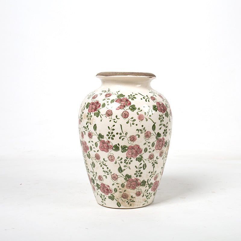 Elegant floral ceramic carafe Kalsten
