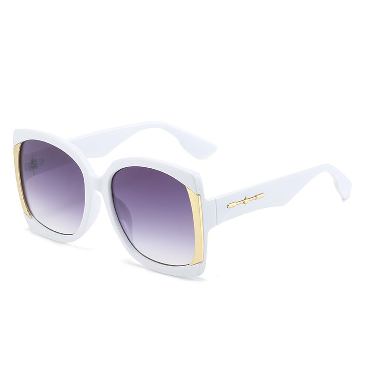 Oversized Tortoiseshell Sunglasses with Gold Accents Kalsten