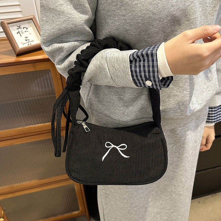 WoElegant Textured Corduroy Crossbody Bag Kalsten