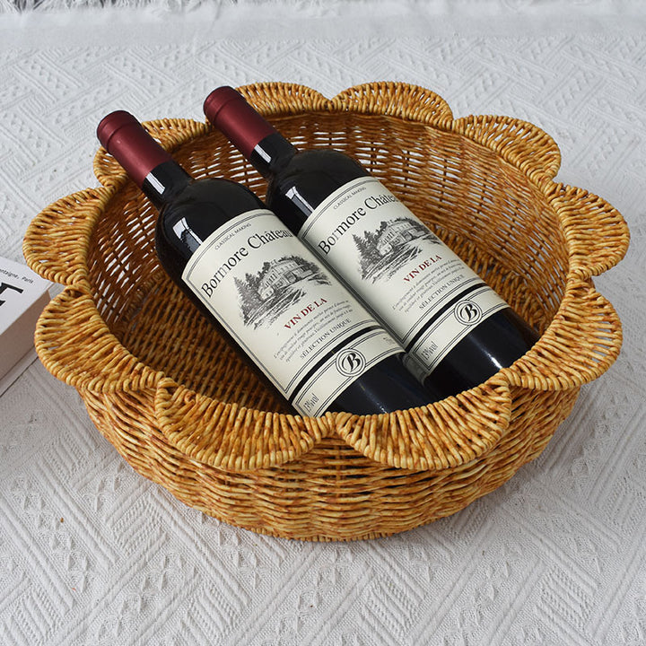 Decorative Woven Flower-Shaped Basket Kalsten