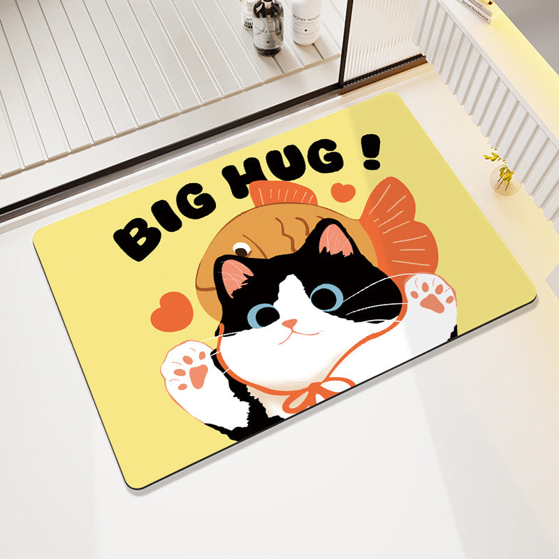 Cute Cartoon Bear-Themed Bath Mat Kalsten