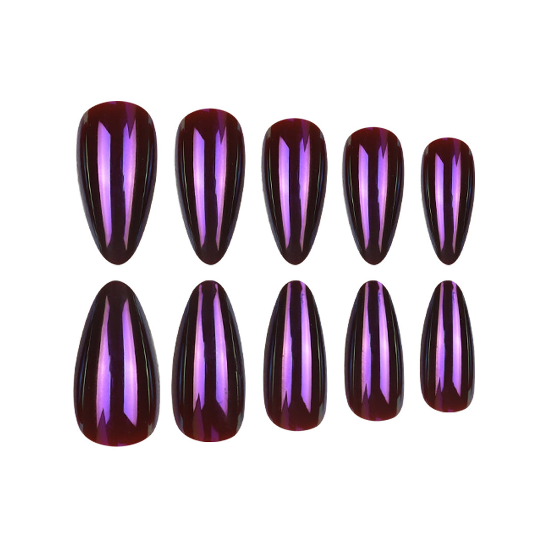 Glossy Long Stiletto Nail Art Kalsten