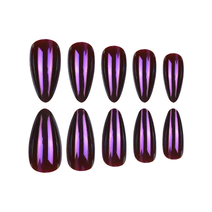 Glossy Long Stiletto Nail Art Kalsten
