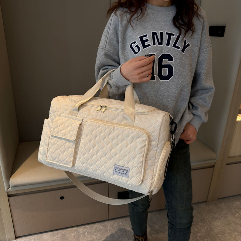 Quilted Multi-Compartment Sports Travel Duffel Bag Kalsten