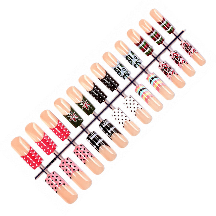 Nail art set with creative patterns and seasonal accents Kalsten