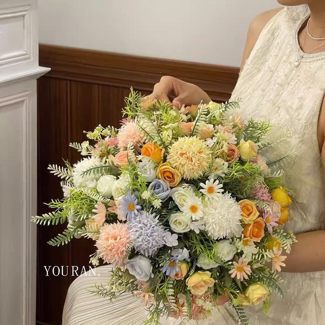 Lush Artificial Floral Centerpiece Arrangement