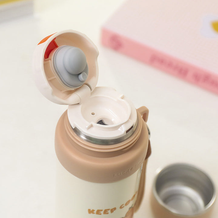 Women's Thermos Bottle in Playful Bear Design Kalsten