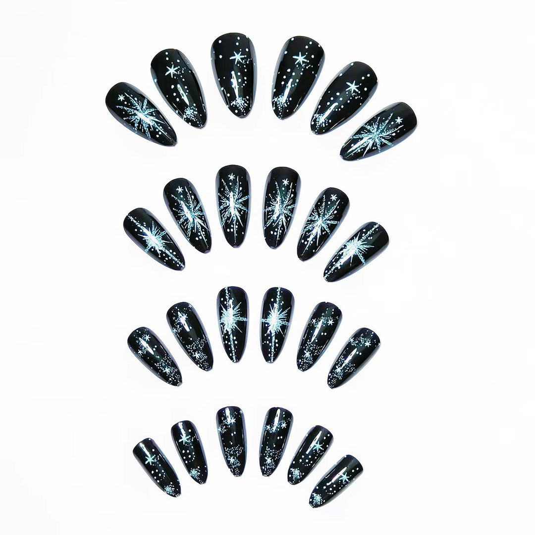 Glamorous Art Nails with Sparkling Star Design Kalsten