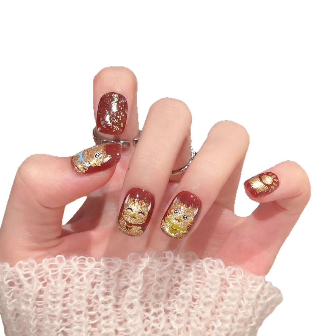 Decorative Cat-Themed Nail Art Set Kalsten
