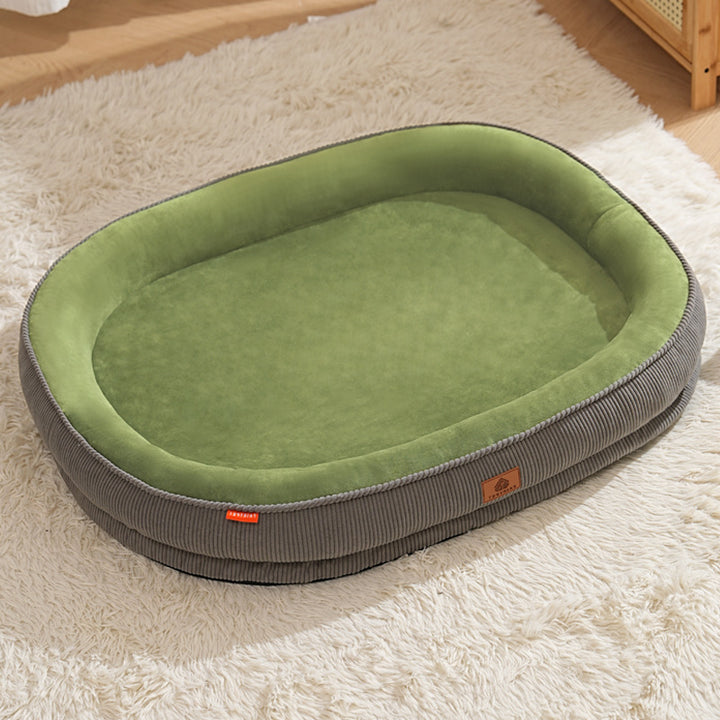 Plush Supportive  Lounge   Dog Bed