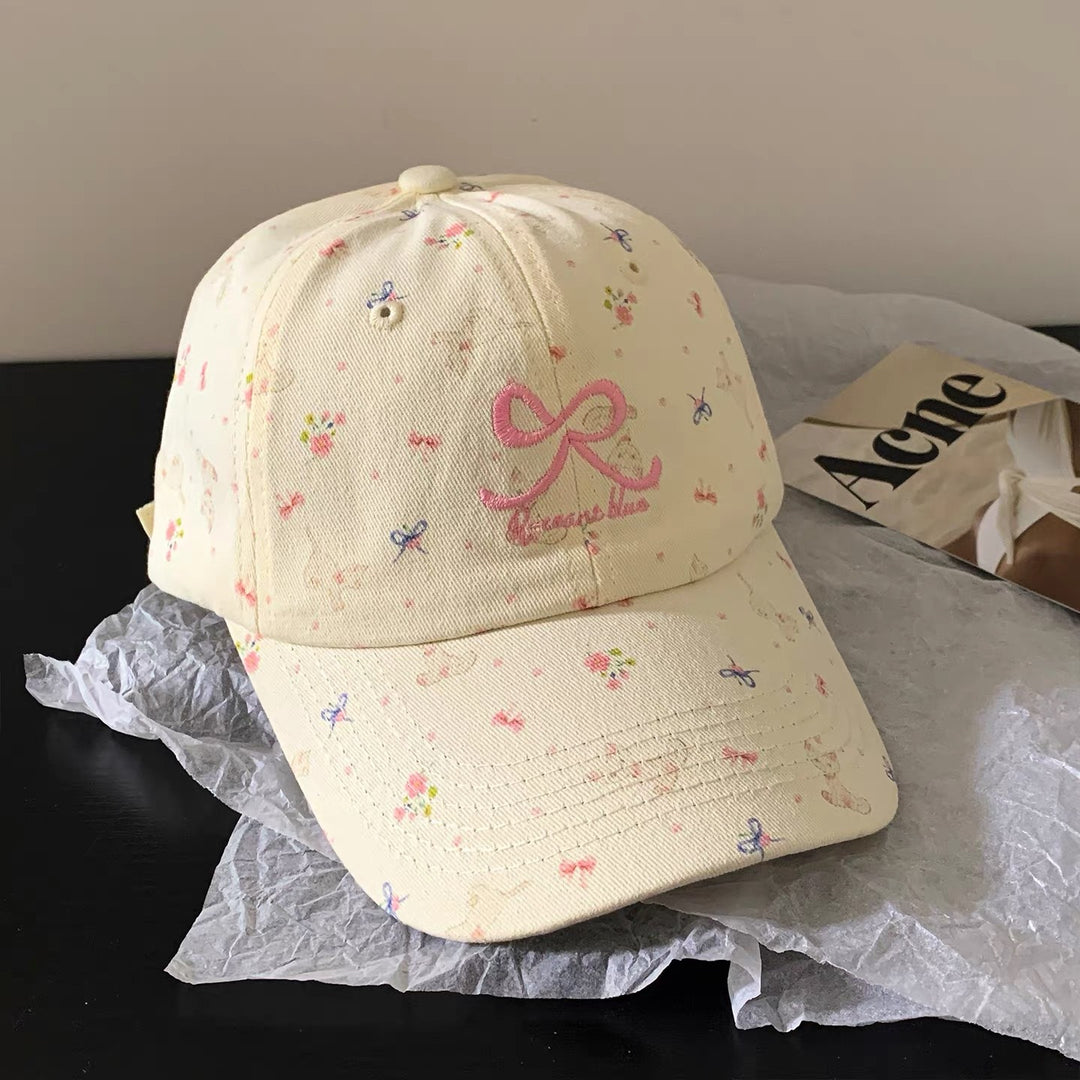 Floral Embroidered Adjustable Baseball Cap
