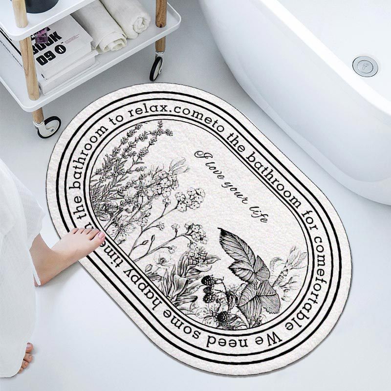 Floral Inspirational Welcome Mat