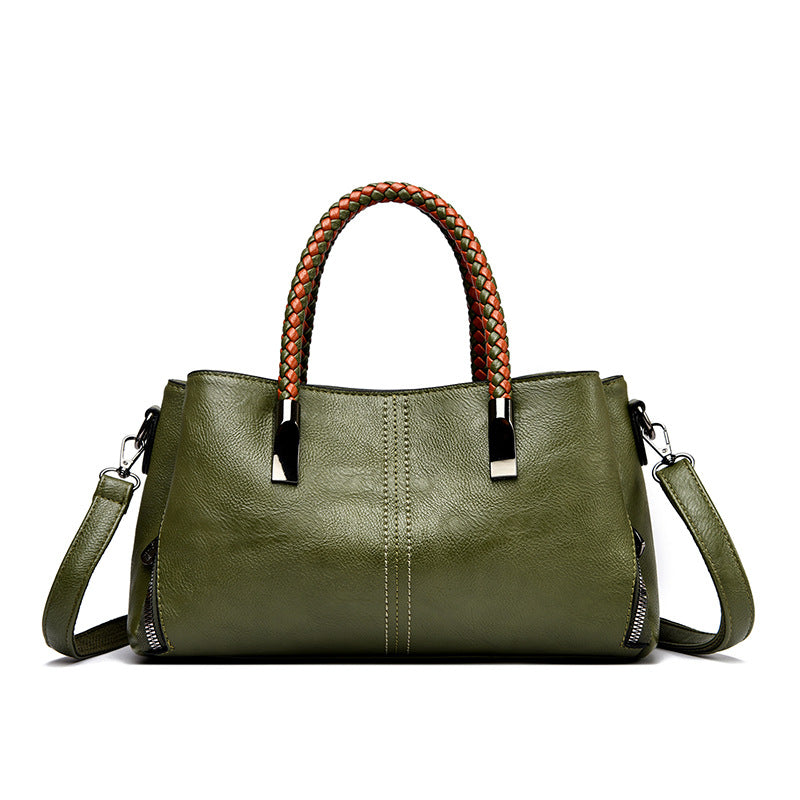 Elegant Braided Handle Handbag Kalsten