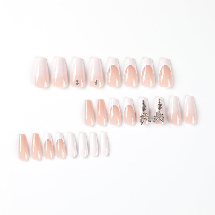 Elegant artificial nails with butterfly accents Kalsten