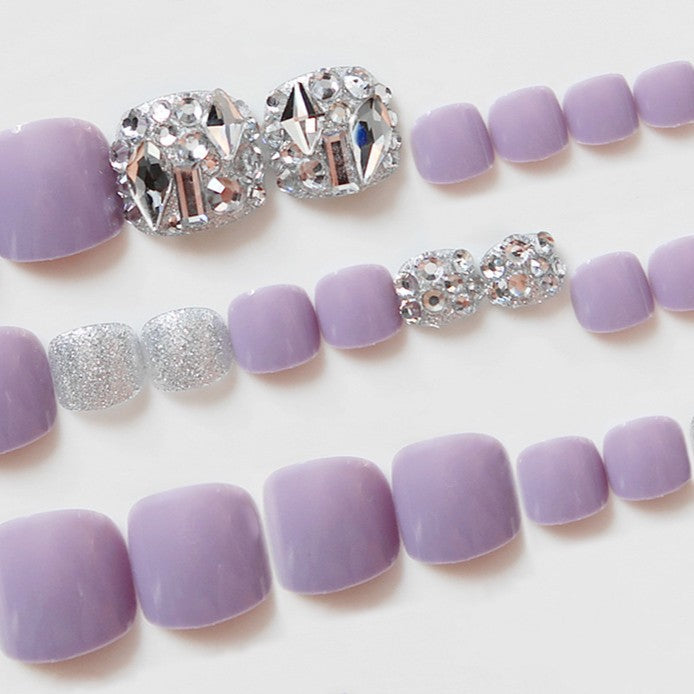 Glamorous Pedicure Press-On Toenail Set
