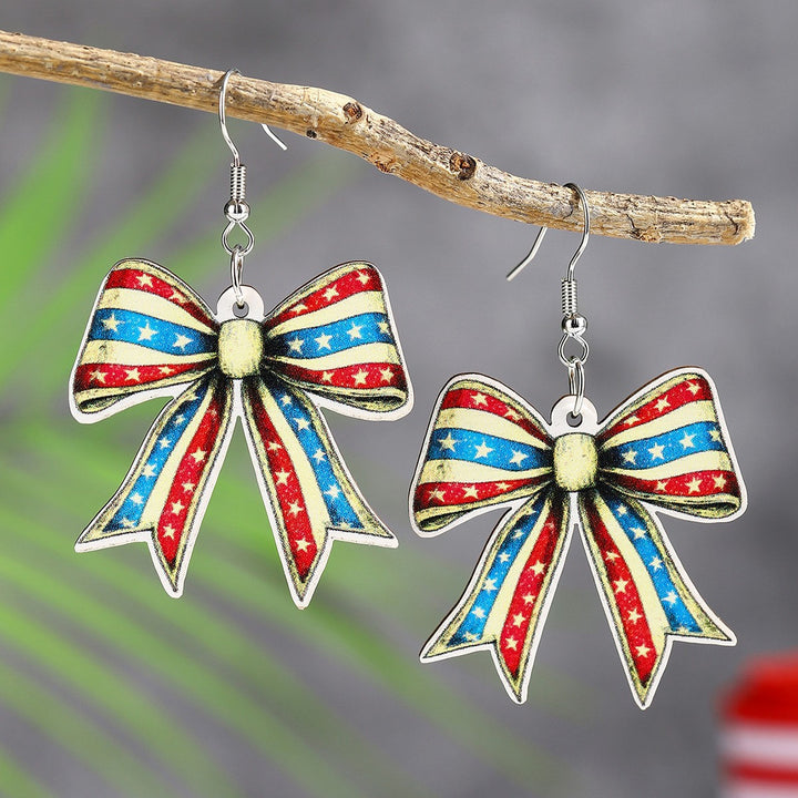 Women's eye-catching statement earrings can shape with flag motif Kalsten