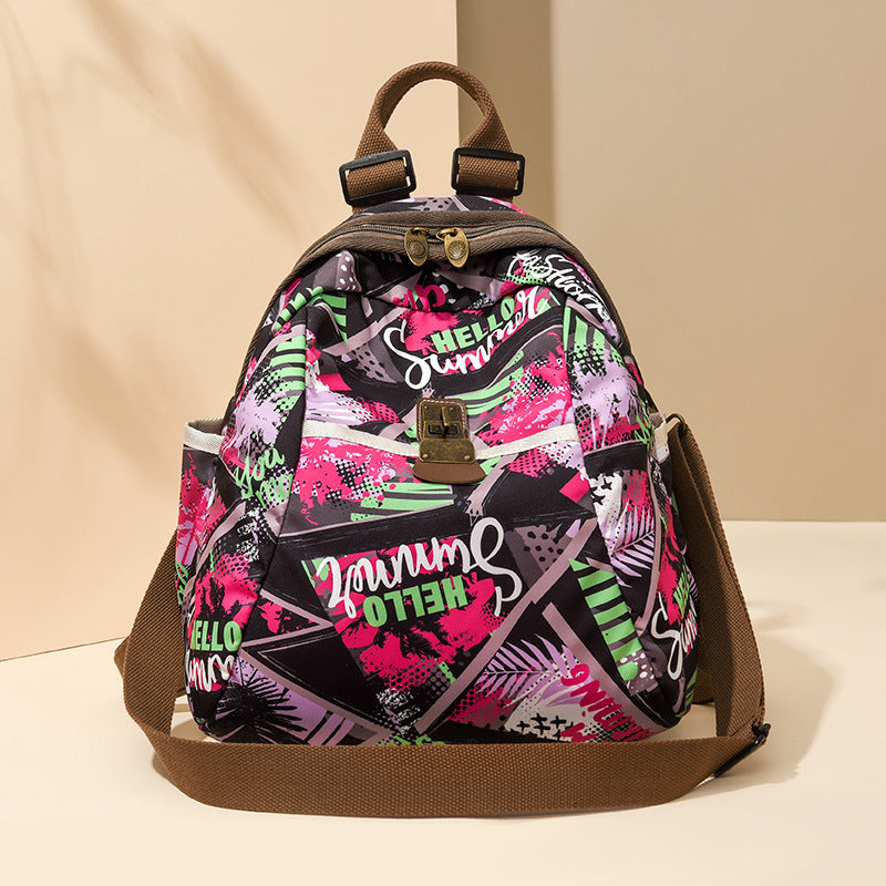 Trendy Graphic Print Backpack Kalsten