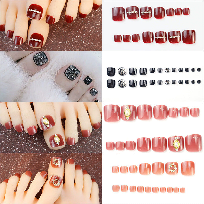 Decorative Press-On Toenail Art Set Kalsten