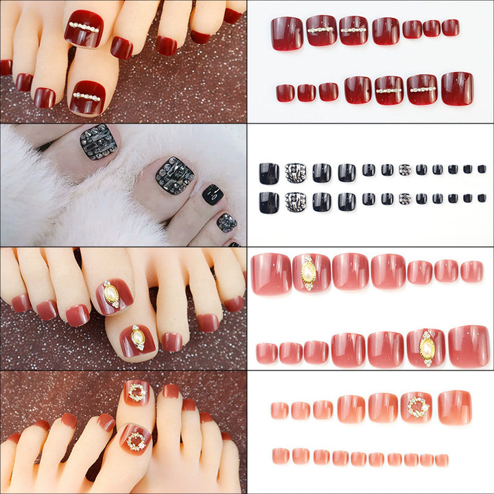 Decorative Press-On Toenail Art Set Kalsten