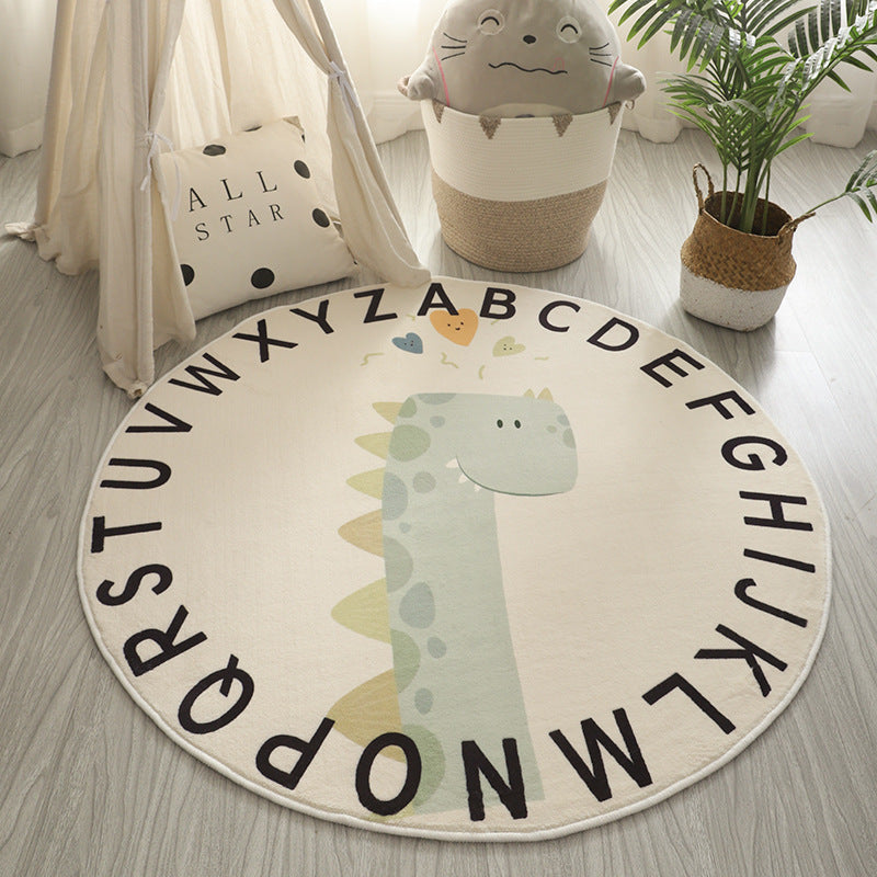Educational Dinosaur-Themed Area Rug