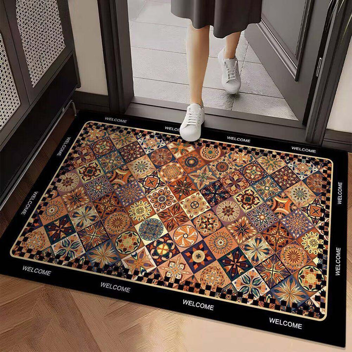 Vibrant Geometric Design Entrance Mat