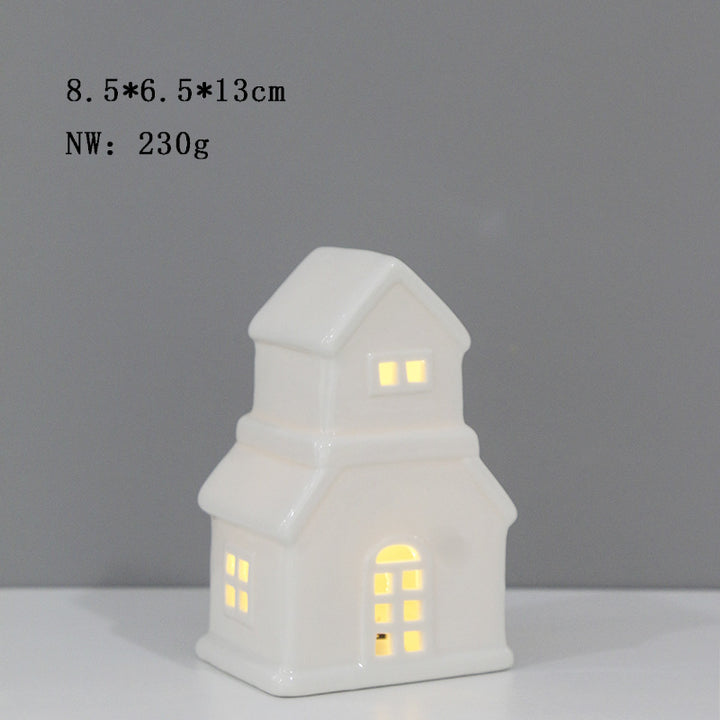 Ceramic House-Shaped Tea Light Holder Kalsten