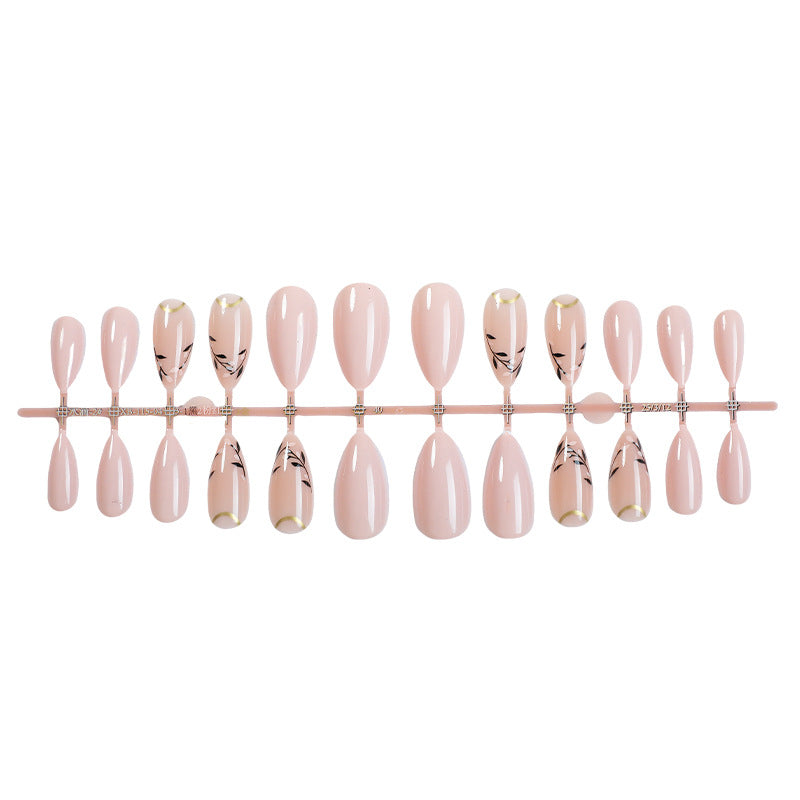 Premium Artistic Press-On Nail Art Set with Floral Accents Kalsten