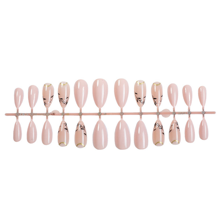 Premium Artistic Press-On Nail Art Set with Floral Accents Kalsten