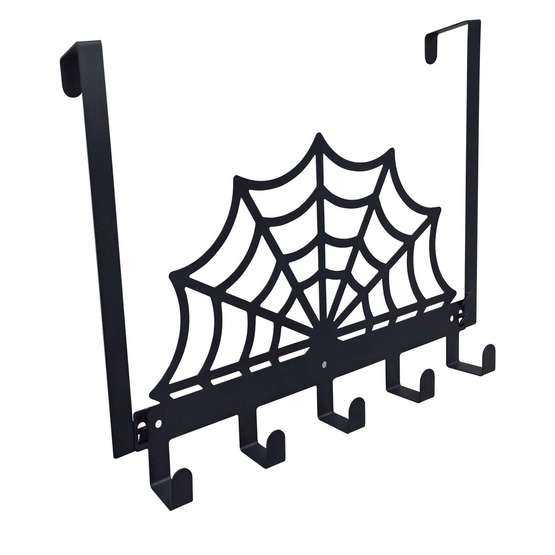 Spider Web-Themed Wall Hook Rack