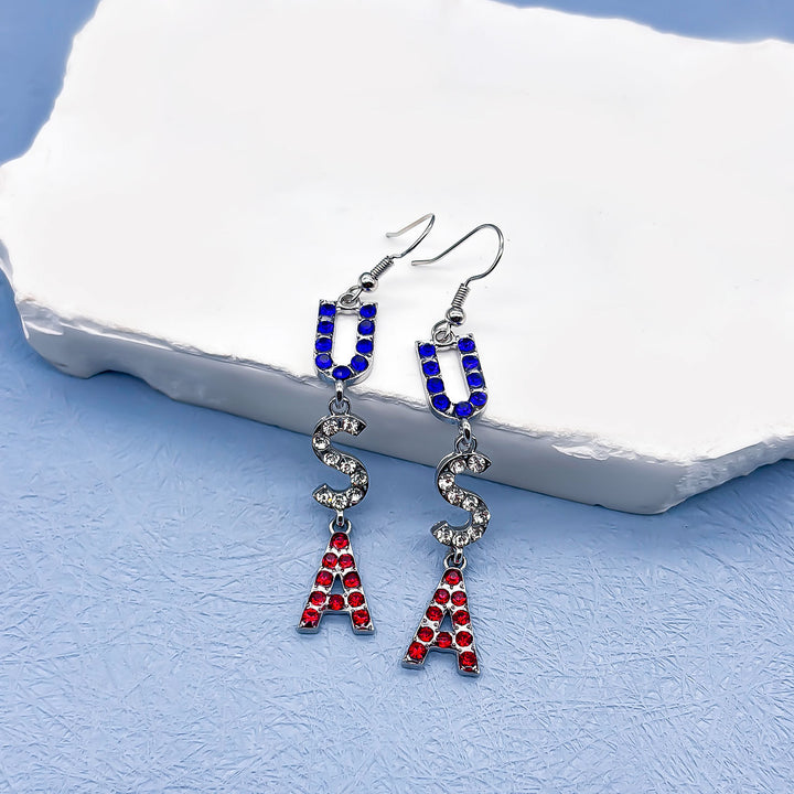 Women nan long layered tassel earrings made of mesh with stripe star pattern Kalsten